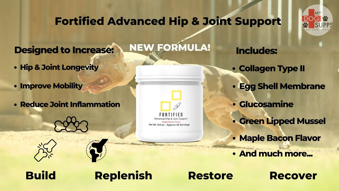 Fortified Hip & Joint Support Dog Supplement. Product Description